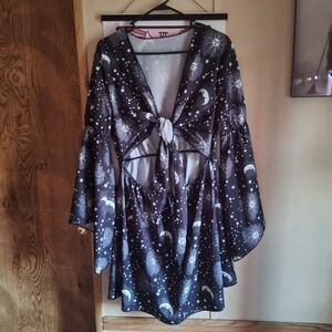 Sun And Moon Print Dress
